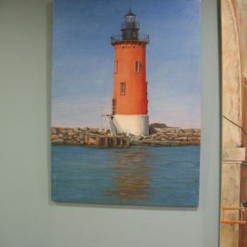 Pintura intitulada "Delaware,rompeolas.…" por Antonio Pozo, Obras de arte originais