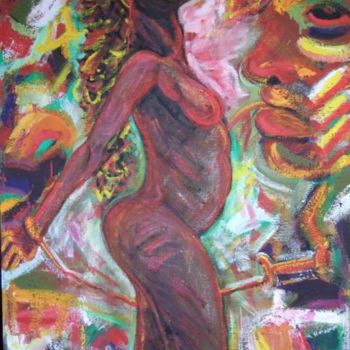 Peinture intitulée "Africa ou (Mulher v…" par Antonio Santos, Œuvre d'art originale