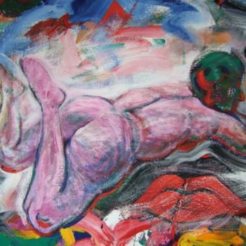 Peinture intitulée "Alfazema:ou a Mulhe…" par Antonio Santos, Œuvre d'art originale