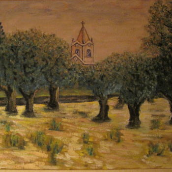 Malerei mit dem Titel "Torre da Igreja Par…" von Antonio Santos, Original-Kunstwerk, Öl