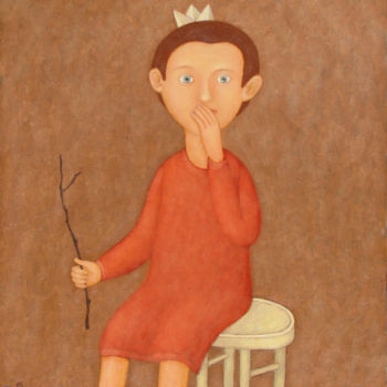 Pintura titulada "Король." por Roman Antonov, Obra de arte original, Oleo