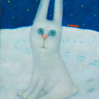 Картина под названием "Зима." - Roman Antonov, Подлинное произведение искусства, Масло