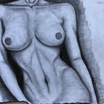 Dessin intitulée "Buste de femme" par Antony Baude, Œuvre d'art originale, Crayon