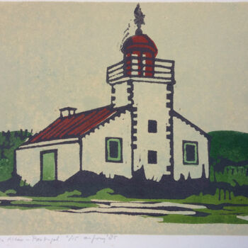 Printmaking titled "Ponto do Altar-Port…" by Antony De Baat, Original Artwork, Linocuts