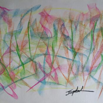 Tekening getiteld "Colourscape" door Antoon Diepstraten, Origineel Kunstwerk, Pastel