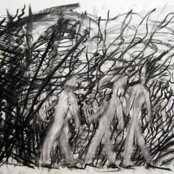 Zeichnungen mit dem Titel "three friends march…" von Antoon Diepstraten, Original-Kunstwerk
