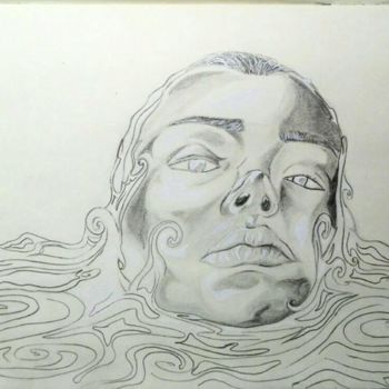 Drawing titled "La nascita di un de…" by Antonietta Stefania Di Rosa, Original Artwork, Graphite