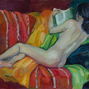 Картина под названием "Полуденный отдых" - Ekaterina Antropova, Подлинное произведение искусства, Масло