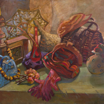 Painting titled "Память хранит - ста…" by Ekaterina Antropova, Original Artwork, Oil