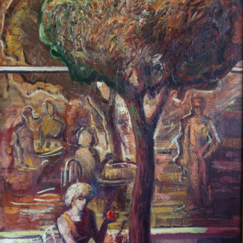 Painting titled "Встреча" by Ekaterina Antropova, Original Artwork, Oil