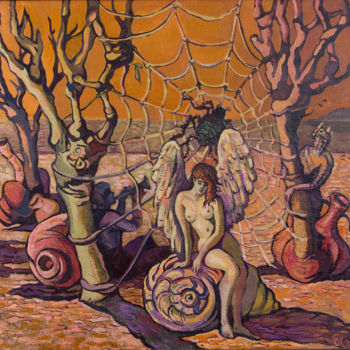 Pittura intitolato "Меланхолия" da Ekaterina Antropova, Opera d'arte originale, Olio