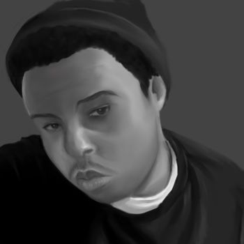 Digital Arts titled "self-portrait.jpg" by Antwyon Simpson, Original Artwork, Digital Painting