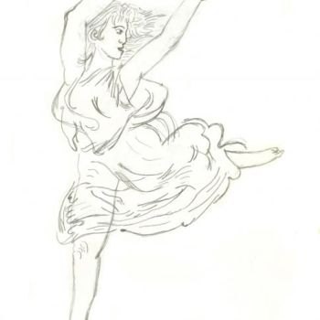 Drawing titled "DANCINGLADY.jpg" by Anu, Original Artwork