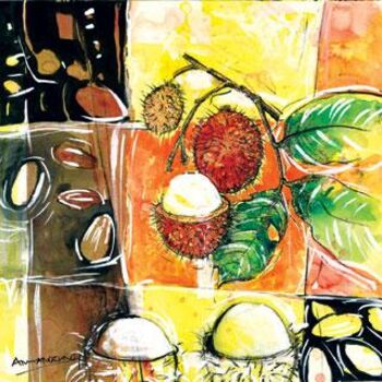Painting titled "fruits no 5" by Anuar Dan, Original Artwork