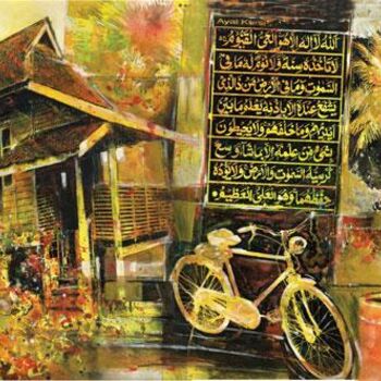 Pittura intitolato "Rumah Pahang dan Ay…" da Anuar Dan, Opera d'arte originale
