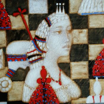 Pintura intitulada "Королева" por Victor Anufriev, Obras de arte originais, Óleo