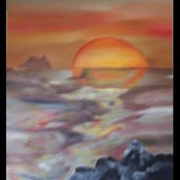 Painting titled "sunset" by Saumya Anuj, Original Artwork