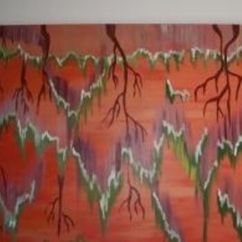 Painting titled "roots" by Saumya Anuj, Original Artwork