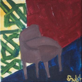 Peinture intitulée "brown armchair" par Anna Sadzik, Œuvre d'art originale