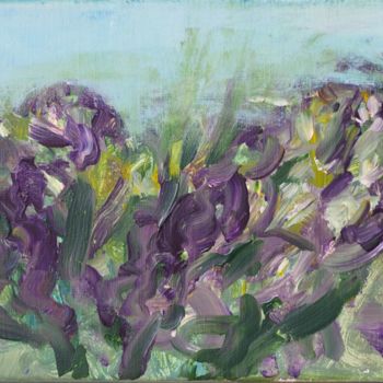 Painting titled "irises" by Anna Sadzik, Original Artwork, Acrylic