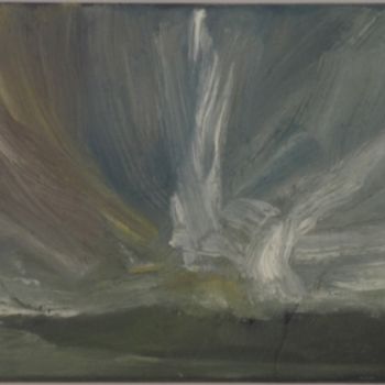 Painting titled "sky study 7" by Anna Sadzik, Original Artwork, Oil