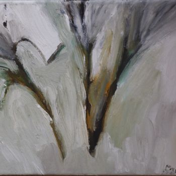 Pintura titulada "winter trees 2" por Anna Sadzik, Obra de arte original, Oleo