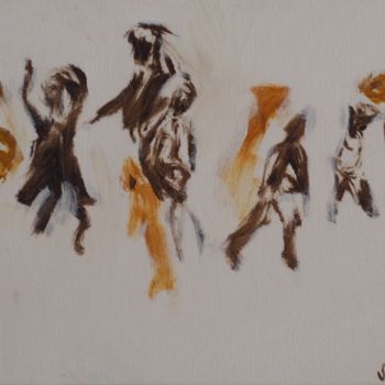 Pintura intitulada "people" por Anna Sadzik, Obras de arte originais, Acrílico
