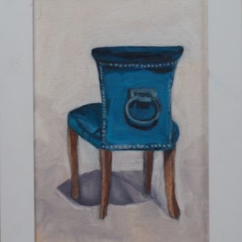 Schilderij getiteld "blue chair" door Anna Sadzik, Origineel Kunstwerk