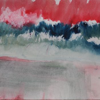 Painting titled "landscape 11" by Anna Sadzik, Original Artwork, Watercolor