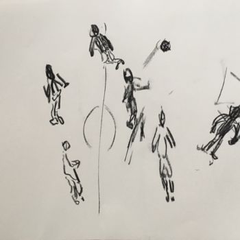 「football 2」というタイトルの描画 Anna Sadzikによって, オリジナルのアートワーク