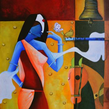 Painting titled "conservation.jpg" by Anupam Pal, Original Artwork, Acrylic