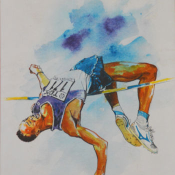 Pintura titulada "Olympus is Rising" por Anura Srinath, Obra de arte original, Acrílico Montado en Bastidor de camilla de ma…