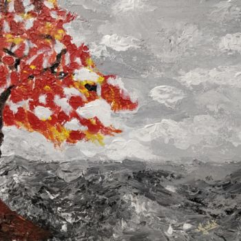 Картина под названием "Tree abstract" - Ak, Подлинное произведение искусства, Акрил