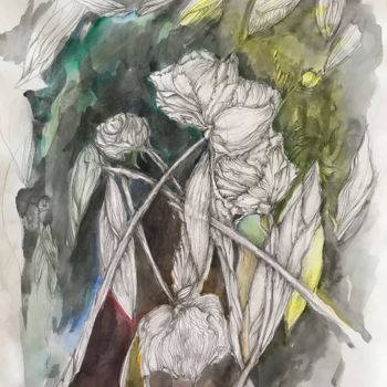 Peinture intitulée "Tulips.jpeg" par Anushko, Œuvre d'art originale, Aquarelle