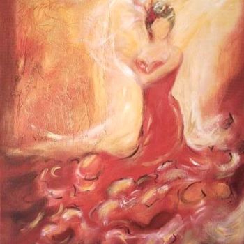 Painting titled "FLAMENCO" by Anval, Original Artwork