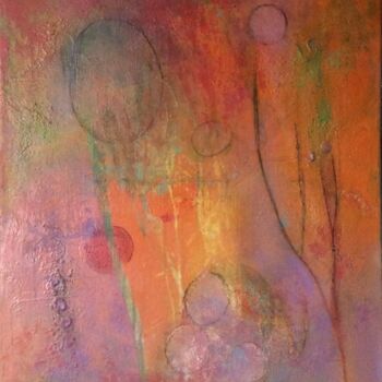 Painting titled "L autre monde" by Any, Original Artwork, Acrylic