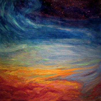 Painting titled "Sky" by Reany, Original Artwork, Oil