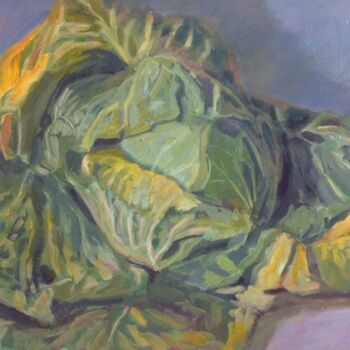 Painting titled "Cabbage" by Anyck Alvarez Kerloch, Original Artwork, Acrylic
