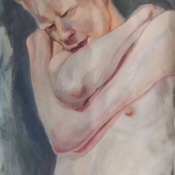 Malerei mit dem Titel "Albino Youth" von Anyck Alvarez Kerloch, Original-Kunstwerk, Acryl