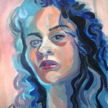 Painting titled "Curls" by Anyck Alvarez Kerloch, Original Artwork, Acrylic