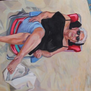 Painting titled "Sunbathing" by Anyck Alvarez Kerloch, Original Artwork, Acrylic