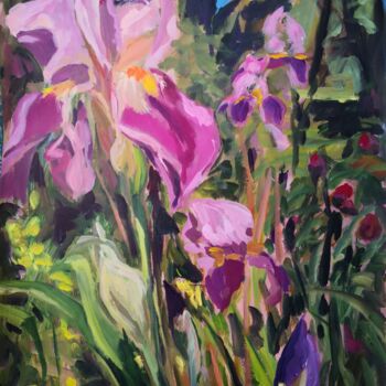 Картина под названием "Iris Field" - Anyck Alvarez Kerloch, Подлинное произведение искусства, Акрил