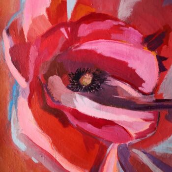 Painting titled "Poppy" by Anyck Alvarez Kerloch, Original Artwork, Acrylic