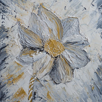 Peinture intitulée "Abstract flower" par Anzhela Bagramyan, Œuvre d'art originale, Acrylique