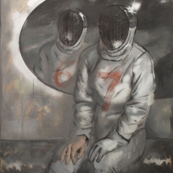 Painting titled "Fencek 7/6. Phantom…" by Anzhelika Palyvoda, Original Artwork, Acrylic
