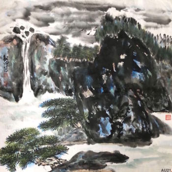 「AU21-Clear Water &…」というタイトルの絵画 Zhongwu 仲吾によって, オリジナルのアートワーク, インク