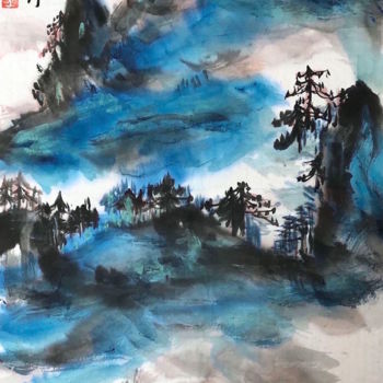 Malerei mit dem Titel "AU 52 - Beautiful S…" von Zhongwu Zhong Wu, Original-Kunstwerk, Tinte
