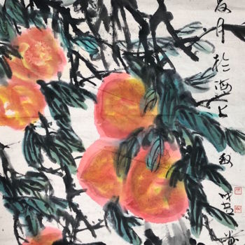 Peinture intitulée "AU 62 - 长生 Longevit…" par Zhongwu Zhong Wu, Œuvre d'art originale, Encre