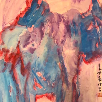 Malerei mit dem Titel "SH 41 - Tinted Suns…" von Zhongwu Zhong Wu, Original-Kunstwerk, Tinte