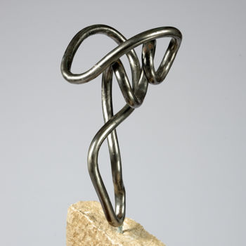 Sculpture titled "Vibrations n°1" by Aoguste, Original Artwork, Metals